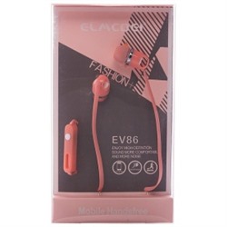 Проводные наушники Elmcoei EV86 (розовый) с микрофоном 59312