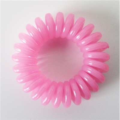 Резинка-пружинка для волос силиконовая розовая 3.5 см №25