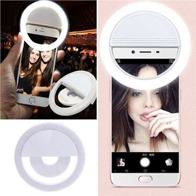 Селфи-кольцо с подсветкой для телефона белое