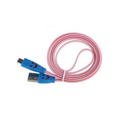 Кабель USB - micro USB Glossar M4 Smile (розовый) 31302