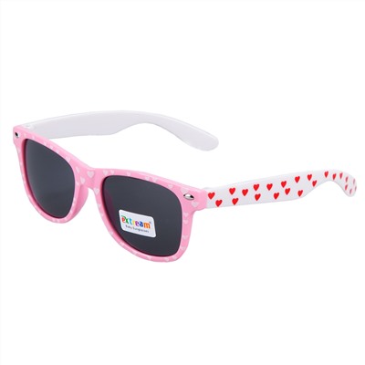Детские солнцезащитные очки 1907 (розово-белый)