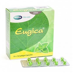 242 Капсулы Eugica с натуральными маслами для горла детям и взрослым, 100 шт