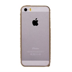 Чехол-бампер SunArt для Apple iPhone 5 (золотой) (02) инкрустированный стразами 68694