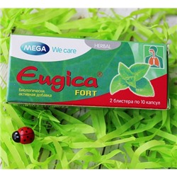 244 Капсулы Eugica Fort усиленного действия с маслами для горла взрослым, 20 штук в упаковке