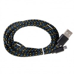 Кабель USB - micro USB Glossar CORD 2 метра (черный) 46625