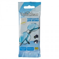Opti Clean. Влажные салфетки для оптики, 20 шт. 1310