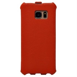 Чехол-книжка Activ Leather для "Samsung SM-G935 Galaxy S7 Edge" (оранжевый) открытие вниз 57982