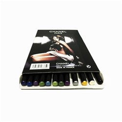 Карандаши цветные для глаз в коробке Chanel Paris (12шт.)