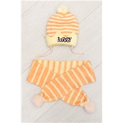 Комплект детский (шапка и шарф) 5199.1 (персиковый)