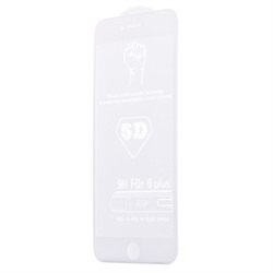 Защитное стекло цветное Glass 5D для Apple iPhone 6 Plus (белый) 73161