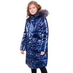 350-21з-1 Пальто для девочки "Роби", Синий