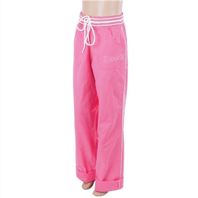 Спортивные штаны, подростковые 0771 (розовый)