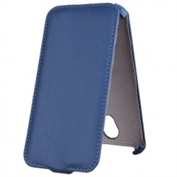 Чехол-книжка Activ Leather для Micromax Canvas Spark Q380 (синий) открытие вниз 50777
