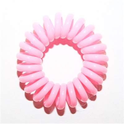 Резинка-пружинка для волос силиконовая розовая 3 см №218