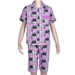 Комплект детский (рубашка, шорты) 15056 (серо-розовый)