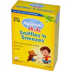 Hyland's, Для детей, Sniffles 'n Sneezes, 125 быстрорастворимых таблеток