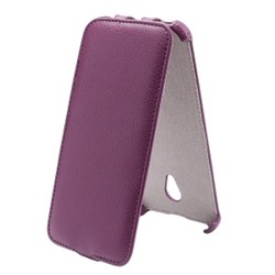 Чехол-книжка Activ Leather для "Meizu MX6" (фиолетовый) открытие вниз 61615