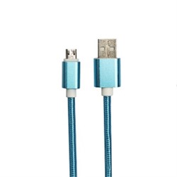 Кабель USB - micro USB DC-100 для для HTC/Samsung 5 (100 см) (синий) 80769