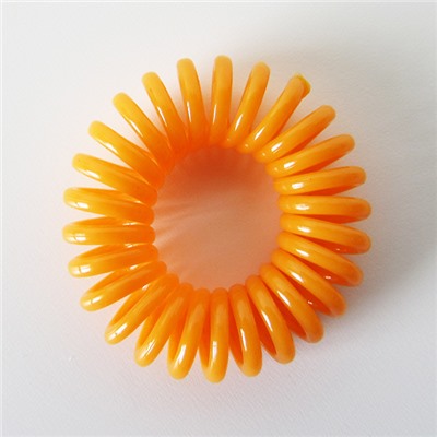 Резинка-пружинка для волос силиконовая оранжевая 2.5 см №26