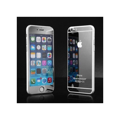 Защитное стекло цветное Glass зеркальное комплект для Apple iPhone 6 (черный) 49117