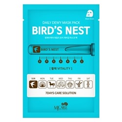 CARE DAILY DEW MASK PACK BIRD'S NEST Маска тканевая c экстрактом ласточкиного гнезда, 25 гр
