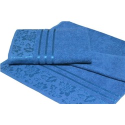 Махровое полотенце "Вальс"-синий 50*90 см. хлопок 100%