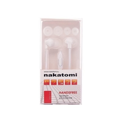 Проводные наушники Nakatomi ES-B21 (белый) 77086