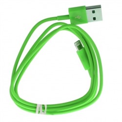 Кабель USB - Apple lightning Glossar iP5-01 для iPhone 5/5S (зеленый) 31312