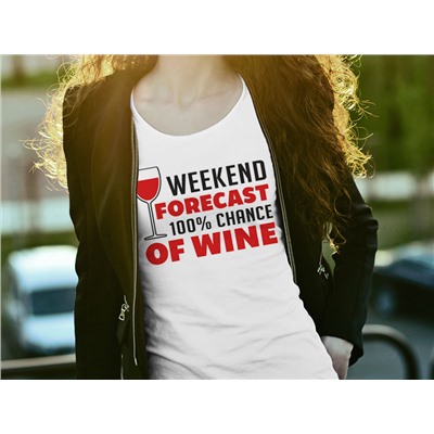 Женская футболка Weekend forecast