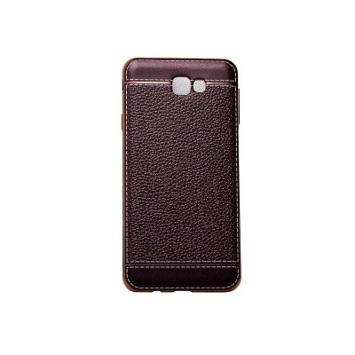 Чехол-накладка SC010 имитация кожи для Samsung Galaxy J7 Prime (коричневый) 68623