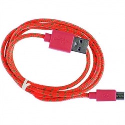 Кабель USB - micro USB Glossar CORD 3 метра (красный) 45770