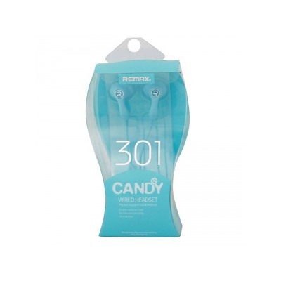 Проводные наушники Remax RM-301 Candy (голубой) 65205