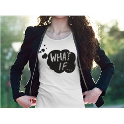 Женская футболка What if