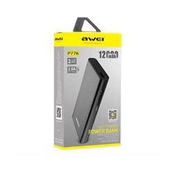 Внешний аккумулятор Awei P77K 12000 mAh (белый)