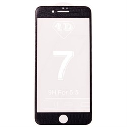 Защитное стекло цветное 4D Reptilian (Front+Back) для Apple iPhone 7 Plus (черный) 74027