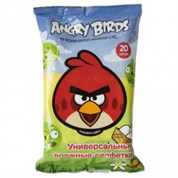 Angry Birds. Влажные салфетки универсальные, 20 шт. 7381