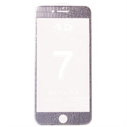 Защитное стекло цветное 4D Reptilian (Front+Back) для Apple iPhone 7 Plus (серебро) 74031