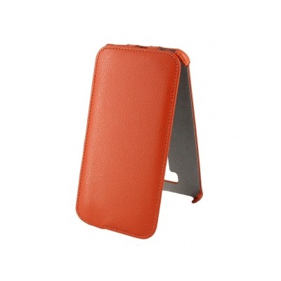 Чехол-книжка Activ Leather для "Asus ZenFone 2 Lazer (6.0) ZE600KL" (оранжевый) открытие вниз 57426