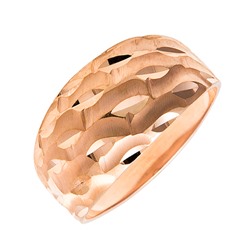 Кольцо из золочёного серебра с алмазной огранкой
