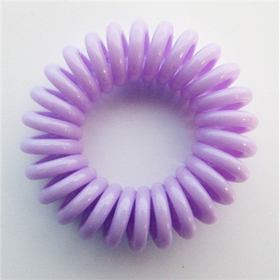 Резинка-пружинка для волос силиконовая светло-сиреневая 3.5 см №107