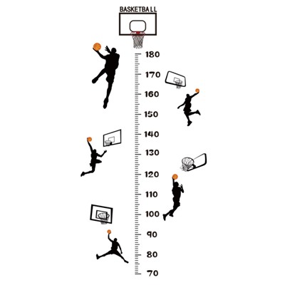 Наклейка-Ростомер интерьерная "Баскетбол"   (2698)
