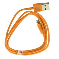 Кабель USB - Apple lightning Glossar iP5-01 для iPhone 5/5S (оранжевый) 31310
