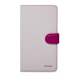 Чехол-книжка Nuoku LEGEND для Samsung Galaxy Note 2 (белый/розовый) открытие в бок 31337