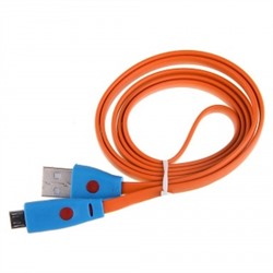 Кабель USB - micro USB Glossar M4 Smile (оранжевый) 31297