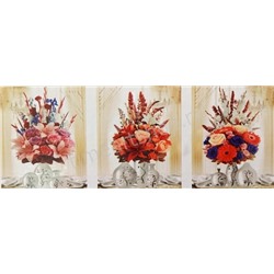 картина алмазная мозаика АМТ N1006 "Букеты с тремя вазами", 40х50х3