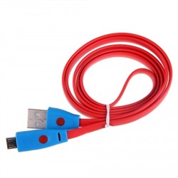 Кабель USB - micro USB Glossar M4 Smile (красный) 31296