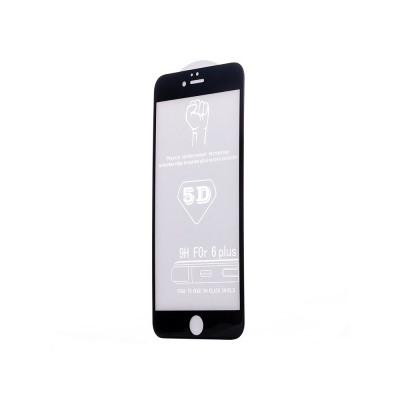 Защитное стекло цветное Glass 5D для Apple iPhone 6 Plus (черный) 73160