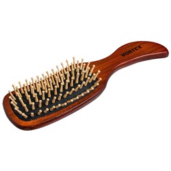 Расческа деревянная, массажная, 23см, "волна", с деревянными зубчиками "VORTEX" 51006