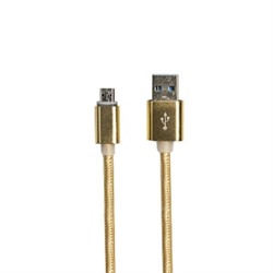 Кабель USB - micro USB DC-100 для для HTC/Samsung 5 (100 см) (золотой) 80770