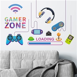 Наклейка интерьерная "Gamer zone" (2498)